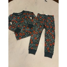 100 Organic Cotton Hanna Andersson Christmas Long PJ Pajama Set Sz 90 Sz 3