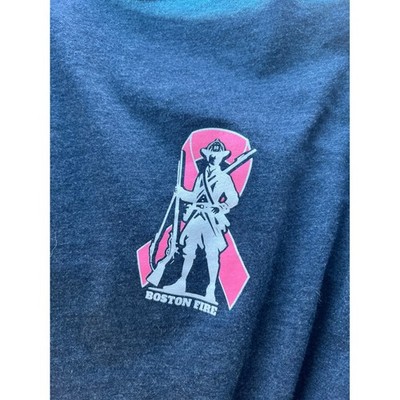 Boston Fire Engine 50 Bunker Hill Pink Ribbon Sz Large BFD Charlestown Southie
