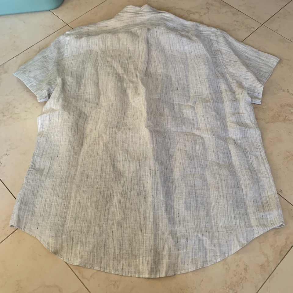 Billy Reid Men's Large (L) Button Up Linen Made In Italy Shirt - Image 2 of 4