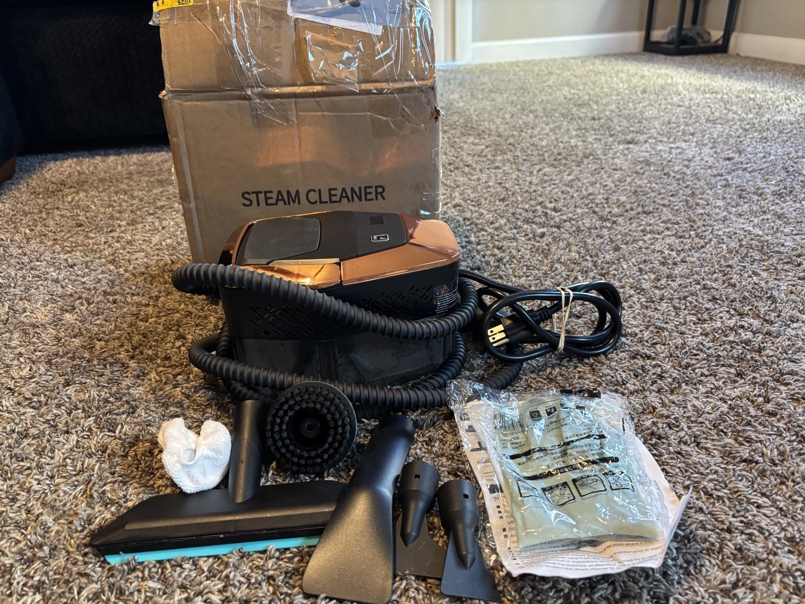 Steam Cleaner, 3 Level Adjustable Pressurized 10s Heat-Up Handheld 1.9 Qt Tank
Opens in a new window