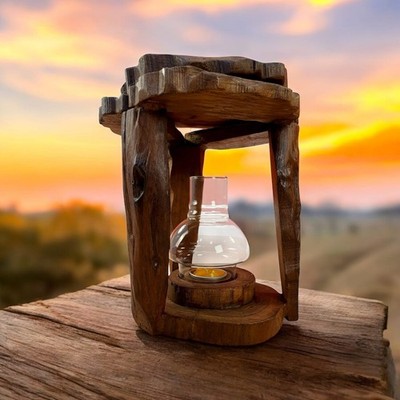 Root Wood Tealight Lantern Outdoor Solid Unique Candle Holder Kinaree