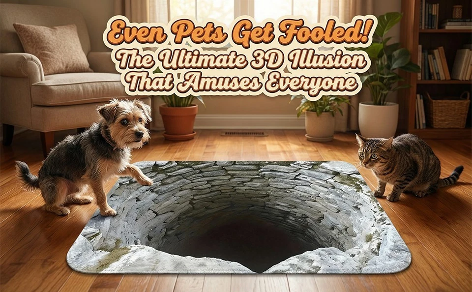 Ковры Muti-Design 3D оптическая иллюзия, пугайтесь, ковер, который выглядит как отверстие - Изображение 2 из 4