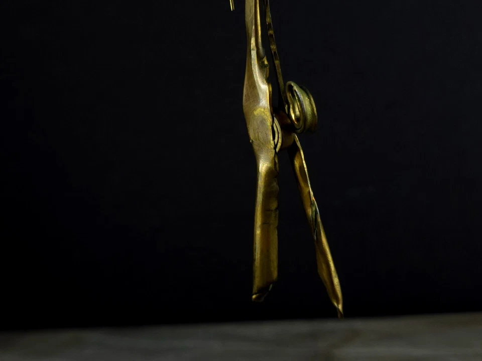 Ohrringe Messing  Modernist  Designer - umwerfend & extravagant - Bild 3 von 4