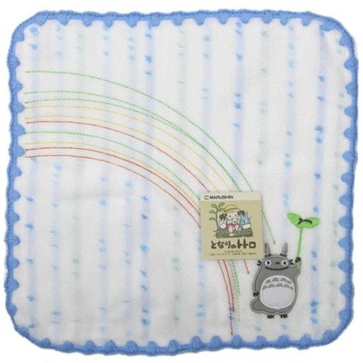 My Neighbor Totoro Rainbow Mini Handtuch Blau 25cm×25cm Studio Ghibli Neu
