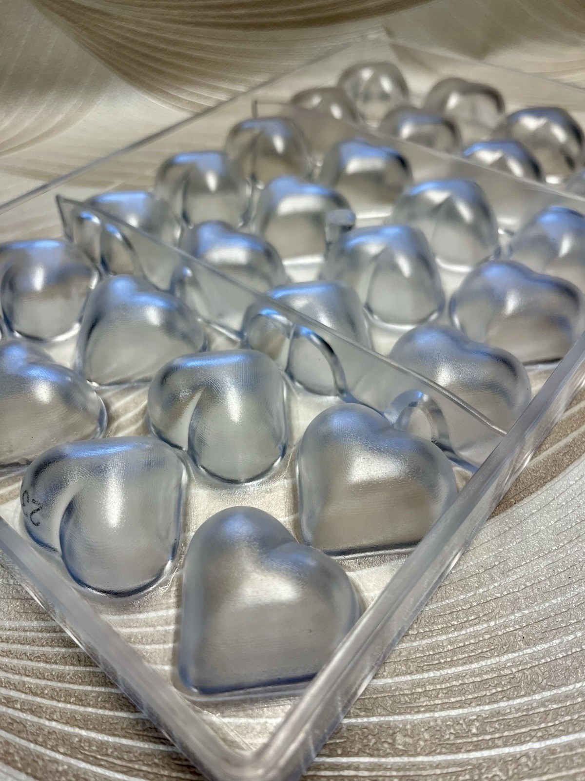 Pralinenform Herz aus Polycarbonat