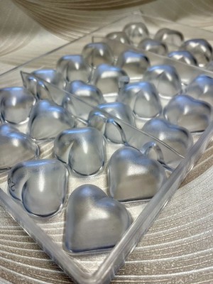 Pralinenform Herz aus Polycarbonat