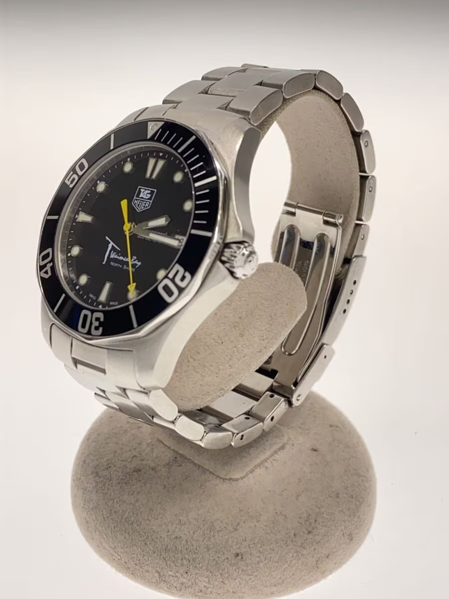 TAGHeuer Aquaracer Waimea Bay Quartz Watch Analog Stainless Black Silver WAB1113 image 2
