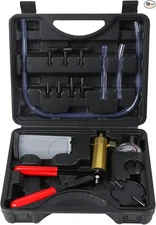 Brake Bleeder Kit with Hand Vacuum Pump with Gauge Adapters Automotive Brake Flu