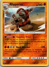 67/147 Rhyperior Burning Shadows Rare Pokemon Reverse Holo NM