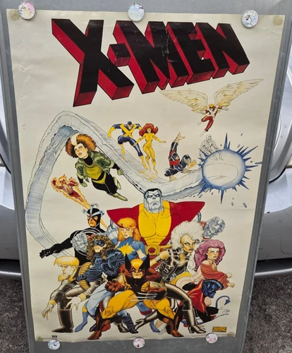 X-Men Poster Marvel Arthur Adams Medley 1987 Vintage 22 3/4" x 34 3/4" OSP #1992