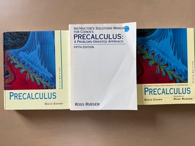 Precalculus : A Problems-Oriented Approach w/ Complete Solutions Manuals (VG)