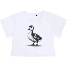 "Fluffy Baby Goose" Damen Baumwolle Crop Tops (CO051160)