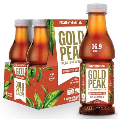 Gold Peak Real Brewed Black Tea 16.9 Fl Oz Refreshing Flavor (Select Flavor)
