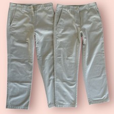 LL Bean 6P Petite Wrinkle Free High Rise Comfort Classic Fit Khaki Pants Chino