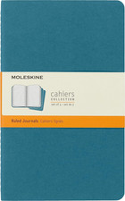 Cahier Journal, Soft Cover, Large 5" X 8.25" Ruled/Lined, Black, 80 Pages Set