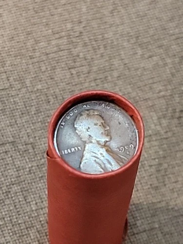 Terrific 1909S & VDB Reverse Ends Of Lincoln Wheat Penny Roll