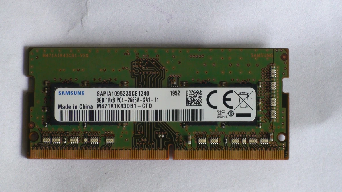 Samsung PC4-21300 (DDR4-2666) Bus Speed Computer RAM 8 GB Capacity