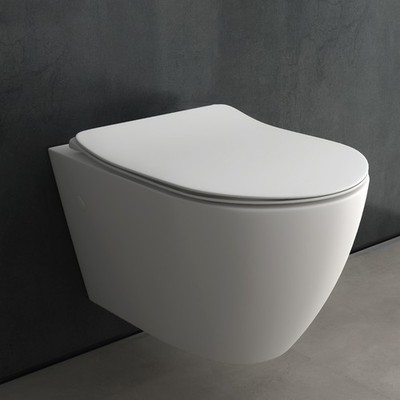 Hänge WC spülrandlos mit WC-Sitz   optional mit Geberit Spülkasten Komplett Set