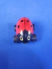 Vtg Tonka Totes Gigglers Buggy Egg Shaped Ladybug Car Toy w/ Yellow Wheels 1970