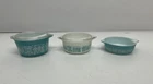 3 Vtg Pyrex Amish Butterprint Blue Casserole Dishes Bowls 471 472 473 & 2 Lids