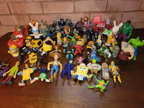 Vintage Toy Lot Marvel Pixar SpongeBob Shrek TMNT Transformers Cars Figures Lot