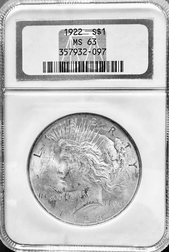NGC MS63 1922-P Silver Peace Dollar Plus FREE 2001  US Mint Proof Set