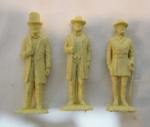 MARX BLUE AND GRAY PLAYSET CHARACTER FIGURE LOT LINCOLN GRANT GEN. LEE VINTAGE &