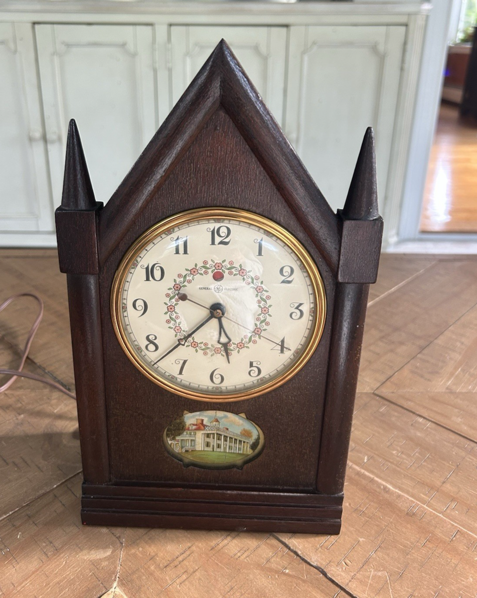 Vintage General Electric Mount Vernon Steeple Mantel Clock Model