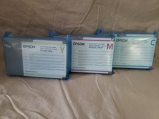 Lot Of 3 Epson Conversion Cartridge Yellow, Magenta, Cyan, Factory Sealed
