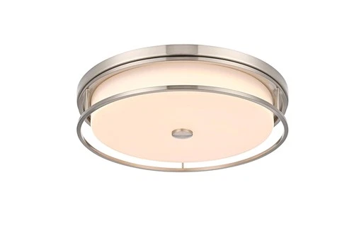 Living District Kolson 20" Led Flush Mount in Polished Nickel - Picture 3 of 8