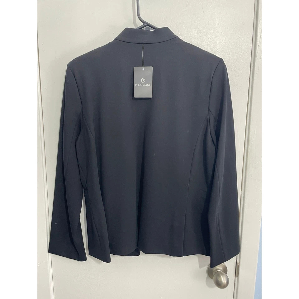 Chaqueta Ming Wang Pequeña Negra Con Cordones Inspirada en Asia Oscura Academia Cachicho Foto 4 de 4