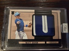 Matt Shaw 2025 Panini Three & Two Black Jumbo Jersey Patch Swatch Relic /8 RC
