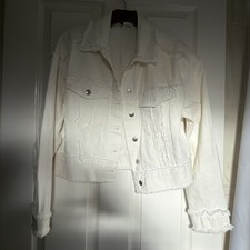 H&M Oversized Cream denim Jacket Size S