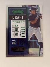 2020 Panini Contenders - Francisco Lindor #3 Draft Ticket Green /299