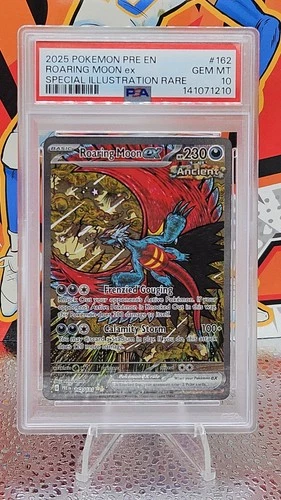 2025 POKEMON PRE EN-PRISMATIC EVOLUTIONS #162 ROARING MOON EX PSA 10