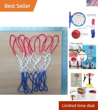 Durable 12" Mini Basketball Replacement Net - Anti-Whip, 8 Loops, All Weather