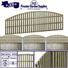 0.5ft-4ft Premier Florence Vertical-Slatted Wooden Trellis Fence Panel Topper