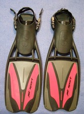 ScubaPro Jet Sport SCUBA Diving and Snorkeling Fins Heel Strap Black Red Size L
