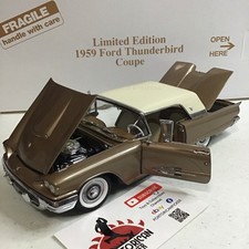 Danbury Mint Limited Edition Brown White 1959 Ford Thunderbird Coupe 124 Mib Danbury Mint Limited Edition Brown White 1959 Ford Thunderbird Coupe 124 Mib
