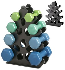 4-Tier Dumbbell Rack Stand Only Weight Holder Home Gym Storage Weight Tree (N...