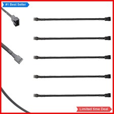 Fan Splitter Cable 5 Pack 4 Pin PWM Male to Female Braided Sleeved Extension