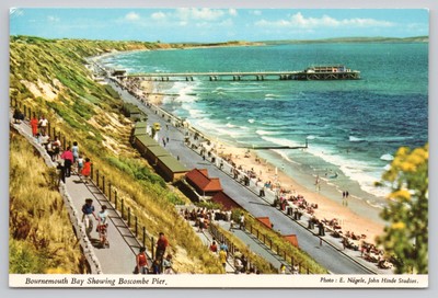 s27648 Bay zeigt Boscombe Pier Bournemouth Dorset England John Hinde Postkarte