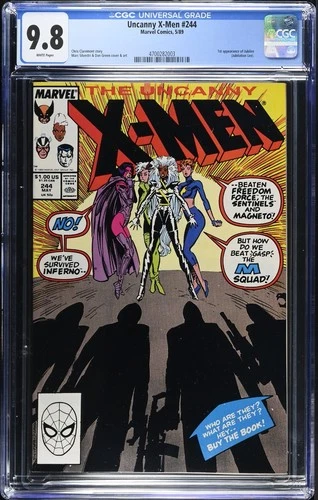 Uncanny X-Men #244 Marvel 1989 9.8 NM/M CGC Graded Comic Key 1st App Jubilee