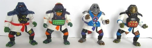 4 PC VINTAGE 1993 TMNT NINJA TURTLES AUTO MUTATIONS ACTION FIGURES