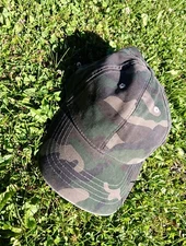  Basic Jungle Camo Adjustable baseball Cap hat No  logo cap Vtg 