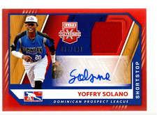 2021 Elite Extra Edition Material Auto Orange #DPLMS-YS Yoffry Solano 35/149
