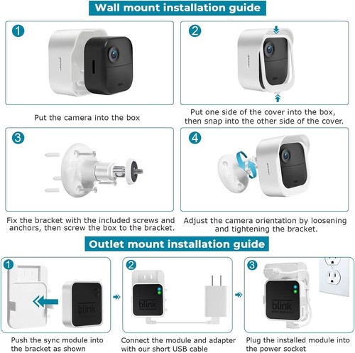 3 Pack All New Blink Outdoor & Indoor Wireless Home Security Camera System Mount - Picture 8 of 9