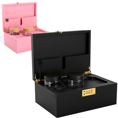 Aufbewahrungsbox mit Schloss: enthält Rauchzubehör, Rollfach, Glas + mehr