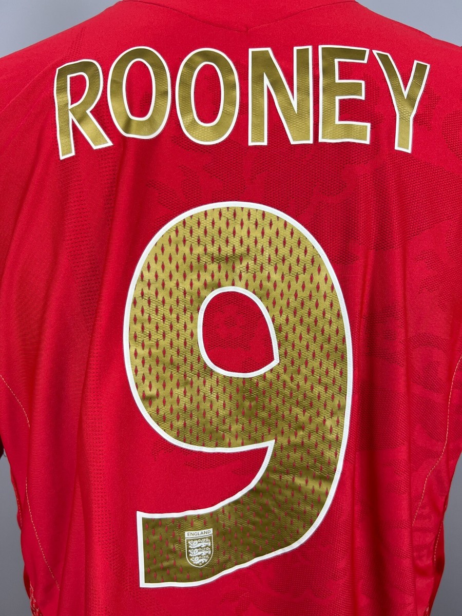 Wayne ROONEY #9 ENGLAND World Cup 2006 away shirt jersey UMBRO 2008 adult size M