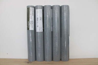 5 Rollen Vliestapete A.S Creation Luxury Wallpaper 33372-3 Blaugrau Uni